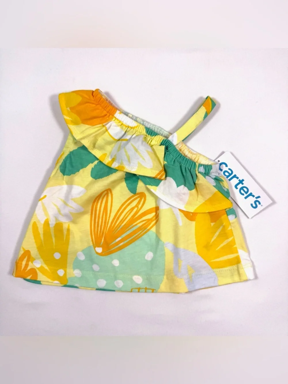 NWT CARTER'S Baby Girls'‎ Floral Tropical One Shoulder Top Resortwear Size 3M